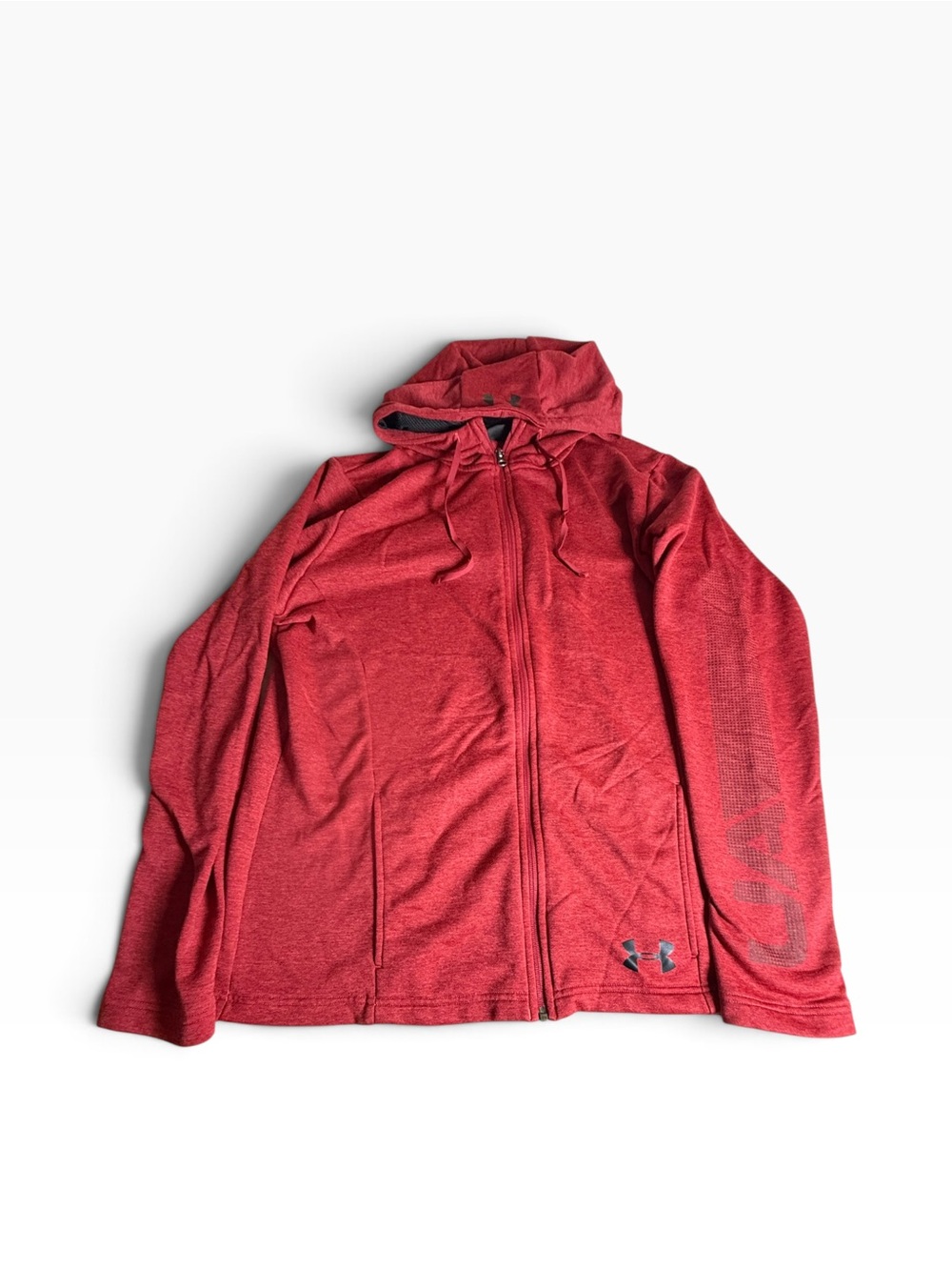 Under Armour Men's Red Heather Full-Zip Hooded Jacket